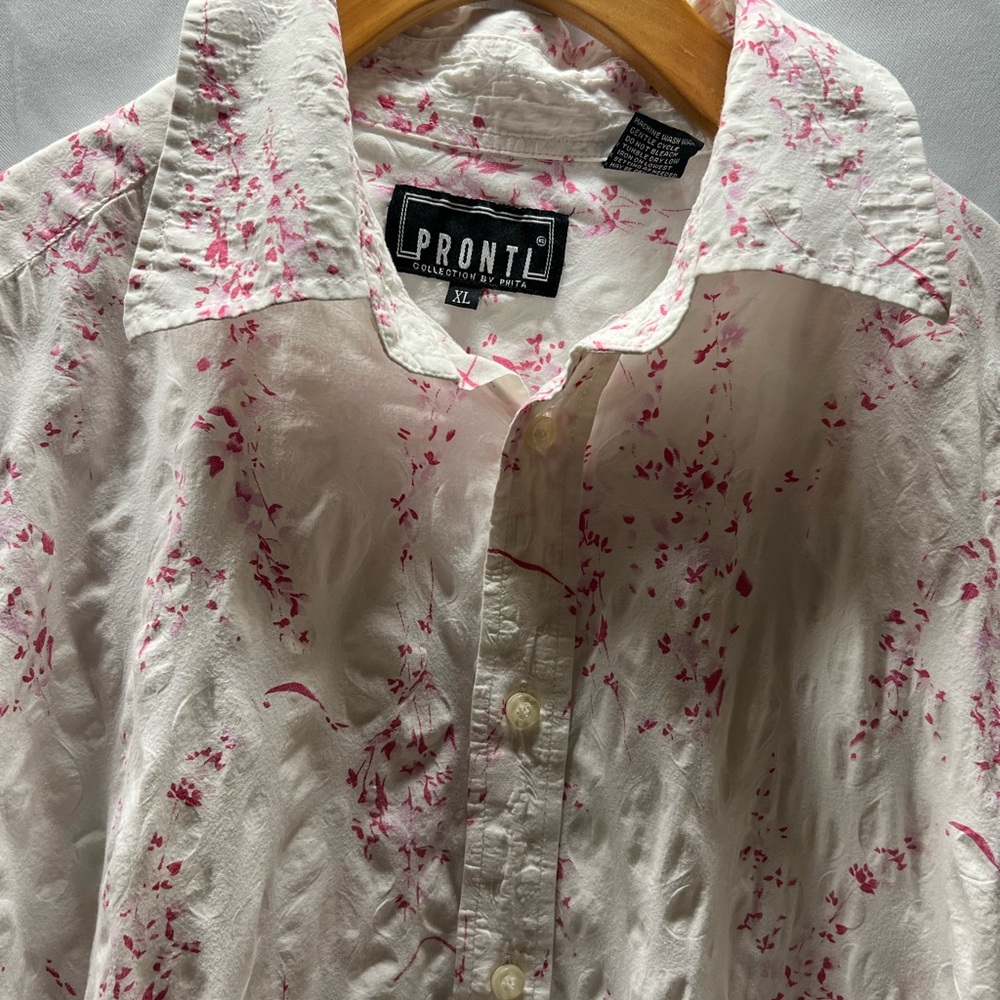 Pronti - Pink and White Button Down Shirt